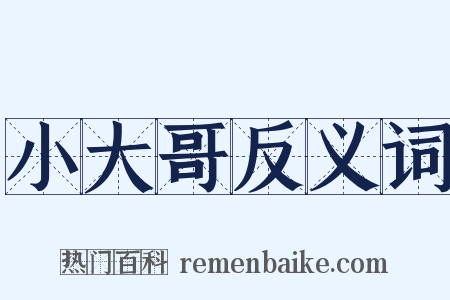 小大哥反义词是什么意思的图片